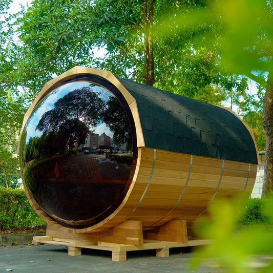 OasisLux Cedar Barrel Panoramic Sauna: Best Choice for Outdoor Home Sauna