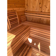 Oasislux Outdoor Square Red Cedar Sauna for 4-6 person With Harvia ETL Certified Electric Stove
