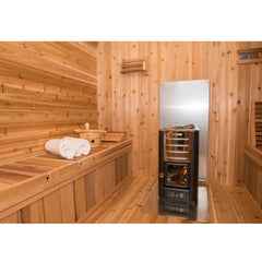 Oasislux Outdoor Square Red Cedar Sauna for 4-6 person With Harvia ETL Certified Electric Stove