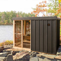 Oasislux Luxury Outdoor 6-Person Square Sauna