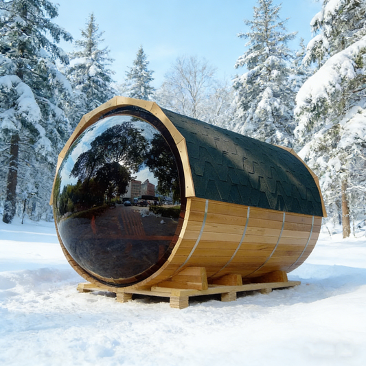 OasisLux Cedar Barrel Panoramic Sauna: Best Choice for Outdoor Home Sauna