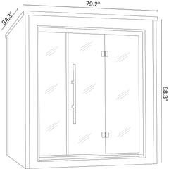 Oasislux Luxury 6-Person Hybrid Sauna - Indoor/Outdoor Full Spectrum with Canadian Red Cedar