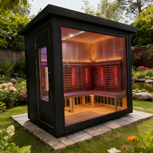 OasisLux Luxury Outdoor Full-Spectrum Infrared Sauna For 3-5 Person