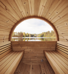 OasisLux Outdoor Traditional Steam Barrel Sauna - Enjoy the Authentic Sauna Experience