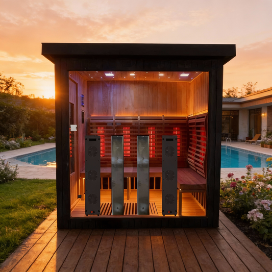 Oasislux Full Spectrum Sauna For 3-5 Person With Red Light Therapy