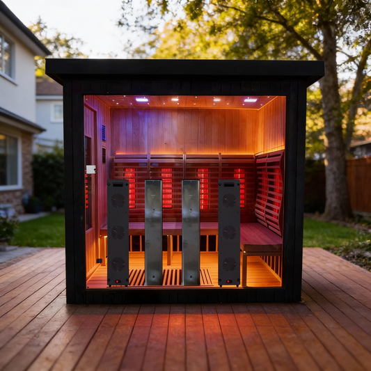 Oasislux Full Spectrum Sauna For 3-5 Person With Red Light Therapy